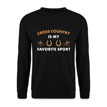 Cross Country Is My Favorite Sport Rider - Unisex Sweatshirt - black - Front - Alina (178cm) & Michal (187cm)