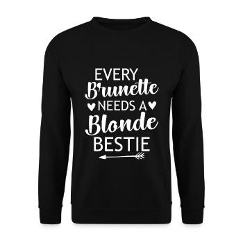 Every Brunette Needs A Blonde Beast - Girlfriends - Unisex Sweatshirt - black - Front - Alina (178cm) & Michal (187cm)