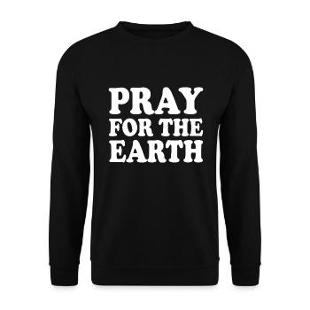 Pray for the earth - Sweat-shirt Unisexe - noir - Devant - Alina (178cm) & Michal (187cm)