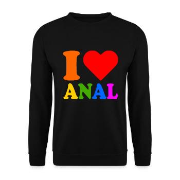 I love anal - Sweat-shirt Unisexe - noir - Devant - Alina (178cm) & Michal (187cm)