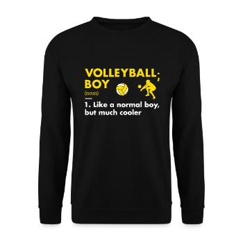 Sport Boy Definition Volleyball - Unisex Pullover - Schwarz - Vorne - Alina (178cm) & Michal (187cm)