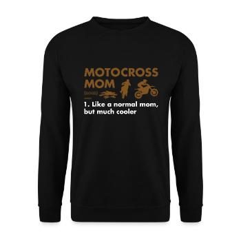 Sport Maman Définition Motocross - Sweat-shirt Unisexe - noir - Devant - Alina (178cm) & Michal (187cm)