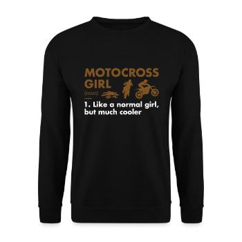 Sport Girl Définition Motocross - Sweat-shirt Unisexe - noir - Devant - Alina (178cm) & Michal (187cm)