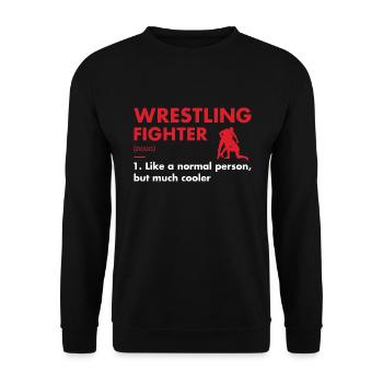 Sport Fighter Definition Wrestling - Unisex Pullover - Schwarz - Vorne - Alina (178cm) & Michal (187cm)