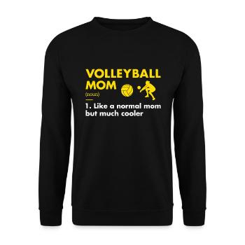 Sport Maman Définition Volleyball - Sweat-shirt Unisexe - noir - Devant - Alina (178cm) & Michal (187cm)