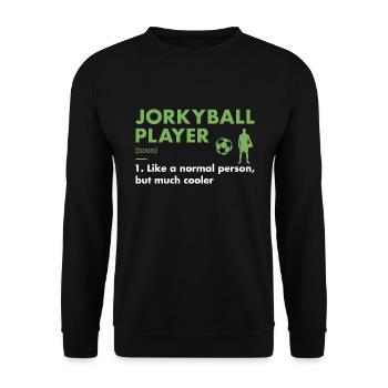 Sport Player Definition Jorkyball - Unisex Sweatshirt - black - Front - Alina (178cm) & Michal (187cm)