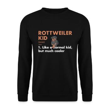 Rottweiler Kid Definition - Unisex Pullover - Schwarz - Vorne - Alina (178cm) & Michal (187cm)