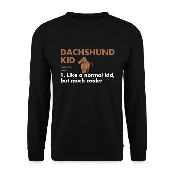 Dachshund Kid Definition - Unisex Sweatshirt - black - Front - Alina (178cm) & Michal (187cm)