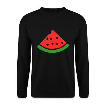 Melon pastèque - Sweat-shirt Unisexe - noir - Devant - Alina (178cm) & Michal (187cm)