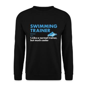 Sport Trainer Swimming - Unisex Pullover - Schwarz - Vorne - Alina (178cm) & Michal (187cm)