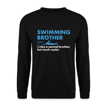 Sport Brother Swimming - Unisex Pullover - Schwarz - Vorne - Alina (178cm) & Michal (187cm)