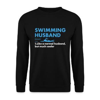 Sport Husband Swimming - Unisex Pullover - Schwarz - Vorne - Alina (178cm) & Michal (187cm)