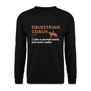 Sport Coach Definition Equestrian - Unisex Sweatshirt - black - Front - Alina (178cm) & Michal (187cm)