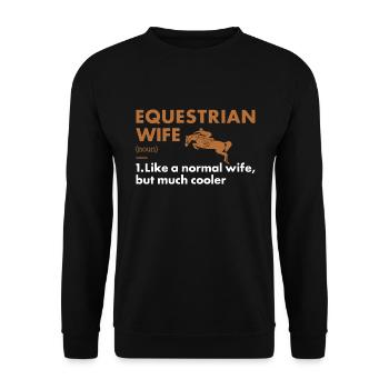 Sport Femme Définition Équestre - Sweat-shirt Unisexe - noir - Devant - Alina (178cm) & Michal (187cm)