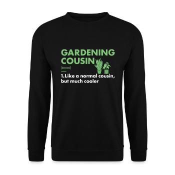 Jardinier Cousin Définition Jardinage - Sweat-shirt Unisexe - noir - Devant - Alina (178cm) & Michal (187cm)