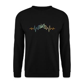 Vélo motif cycliste motif cycliste - Sweat-shirt Unisexe - noir - Devant - Alina (178cm) & Michal (187cm)