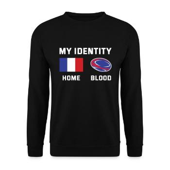 My Identity France Rugby - Unisex Pullover - Schwarz - Vorne - Alina (178cm) & Michal (187cm)