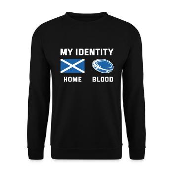 My Identity Scotland Rugby - Unisex Sweatshirt - black - Front - Alina (178cm) & Michal (187cm)