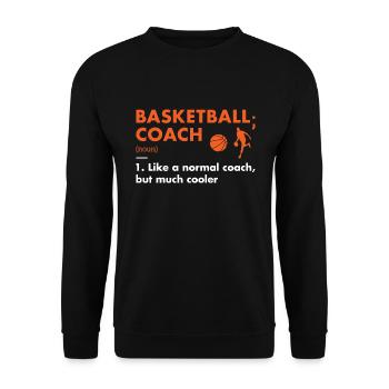 Entraîneur sportif Définition Basketball - Sweat-shirt Unisexe - noir - Devant - Alina (178cm) & Michal (187cm)