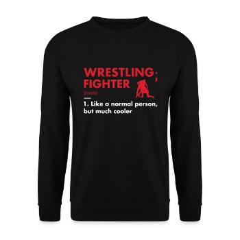 Sport Fighter Définition Lutte - Sweat-shirt Unisexe - noir - Devant - Alina (178cm) & Michal (187cm)