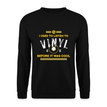 Des gens cool écoutent du vinyle - Sweat-shirt Unisexe - noir - Devant - Alina (178cm) & Michal (187cm)