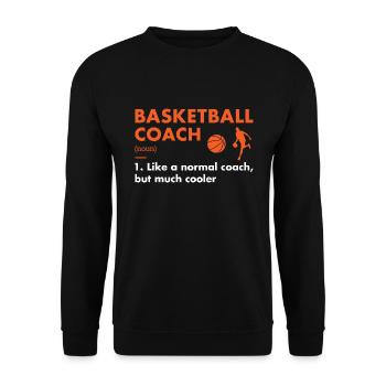 Sport Coach Definition Basketball - Unisex Sweatshirt - black - Front - Alina (178cm) & Michal (187cm)