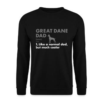 Définition du père dogue allemand - Sweat-shirt Unisexe - noir - Devant - Alina (178cm) & Michal (187cm)