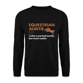 Sport Auntie Définition Équestre - Sweat-shirt Unisexe - noir - Devant - Alina (178cm) & Michal (187cm)