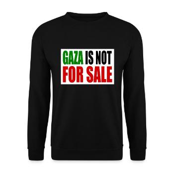 gaza is not for sale - Unisex Sweatshirt - black - Front - Alina (178cm) & Michal (187cm)
