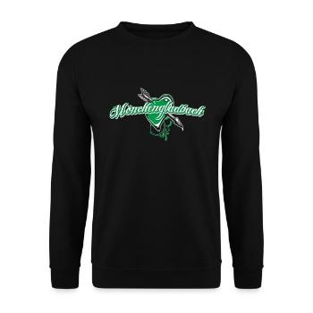 mönchengladbach - Unisex Pullover - Schwarz - Vorne - Alina (178cm) & Michal (187cm)