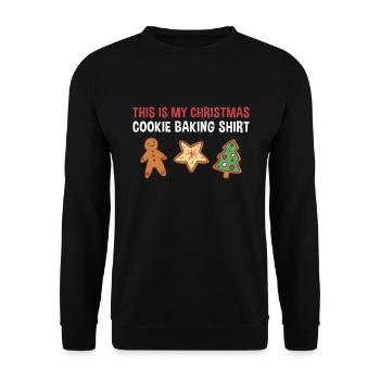 Baking Christmas Cookie Baking Cookie - Unisex Sweatshirt - black - Front - Alina (178cm) & Michal (187cm)