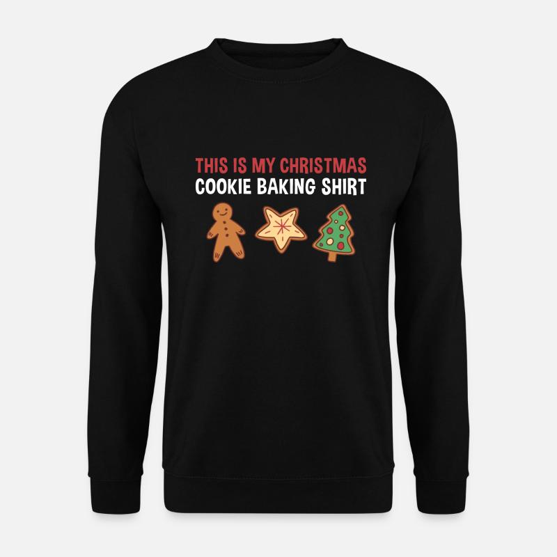 Baking Christmas Cookie Baking Cookie - Unisex Sweatshirt - black