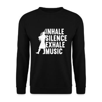 Cornemuse Cornemuse Cornemuse - Sweat-shirt Unisexe - noir - Devant - Alina (178cm) & Michal (187cm)