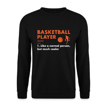 Sport Player Definition Basketball - Unisex Sweatshirt - black - Front - Alina (178cm) & Michal (187cm)