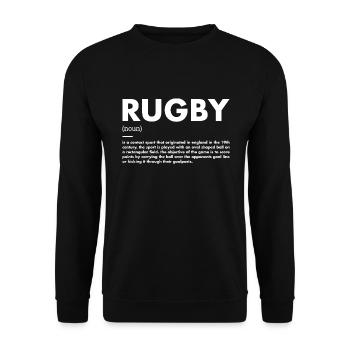 Sport Definition Rugby - Unisex Pullover - Schwarz - Vorne - Alina (178cm) & Michal (187cm)