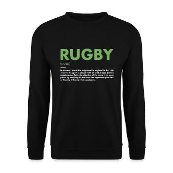 Sport Definition Rugby - Unisex Pullover - Schwarz - Vorne - Alina (178cm) & Michal (187cm)
