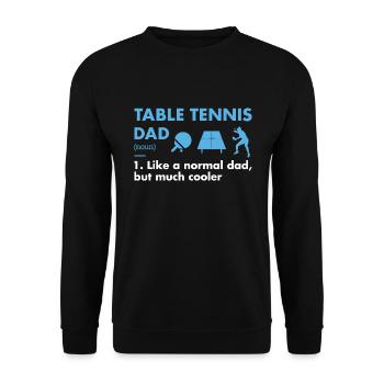 Sport Dad Definition Table Tennis - Unisex Sweatshirt - black - Front - Alina (178cm) & Michal (187cm)
