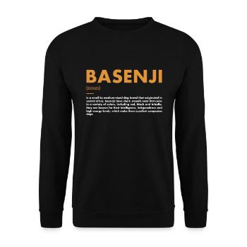 Chien Basenji Définition - Sweat-shirt Unisexe - noir - Devant - Alina (178cm) & Michal (187cm)