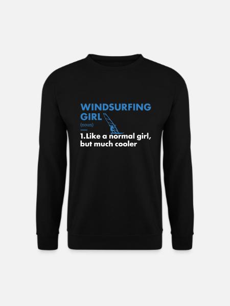 Sport Girl Windsurfing - Unisex Sweatshirt - black