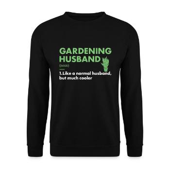 Jardinier Mari Définition Jardinage - Sweat-shirt Unisexe - noir - Devant - Alina (178cm) & Michal (187cm)