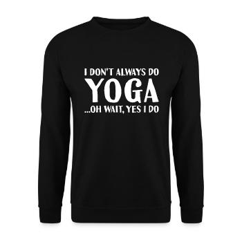 Yogi I Don't Always Do Yoga - Unisex Pullover - Schwarz - Vorne - Alina (178cm) & Michal (187cm)