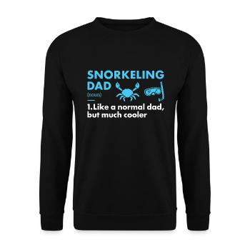 Snorkeler Papa Définition Snorkeling - Sweat-shirt Unisexe - noir - Devant - Alina (178cm) & Michal (187cm)
