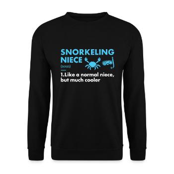 Snorkeler Niece Definition Snorkeling - Unisex Pullover - Schwarz - Vorne - Alina (178cm) & Michal (187cm)