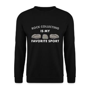 Rock Collecting My Favorite Sport Rock Collector - Unisex Sweatshirt - black - Front - Alina (178cm) & Michal (187cm)