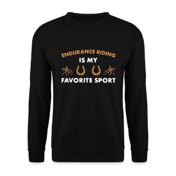 Endurance Riding Is My Favorite Sport Rider - Unisex Pullover - Schwarz - Vorne - Alina (178cm) & Michal (187cm)