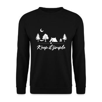 Camping camping-car Nature Forêt Randonnée Camping - Sweat-shirt Unisexe - noir - Devant - Alina (178cm) & Michal (187cm)