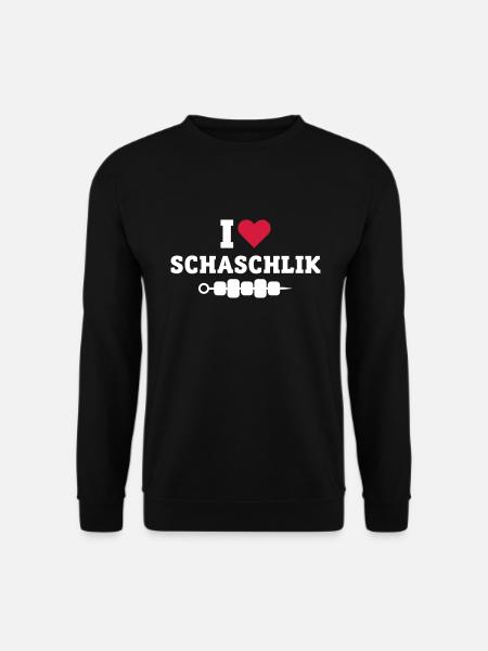 I Love Schaschlik - Schaschlyk Fleischspieße Russe - Unisex Pullover - Schwarz