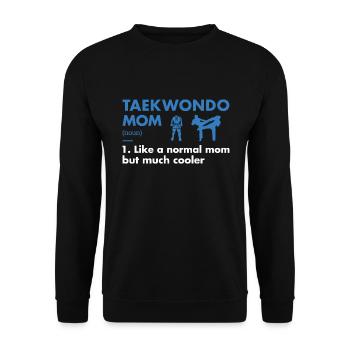 Sport Mom Definition Taekwondo - Unisex Sweatshirt - black - Front - Alina (178cm) & Michal (187cm)
