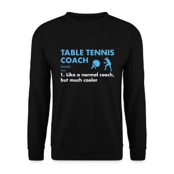 Sport Coach Definition Table Tennis - Unisex Sweatshirt - black - Front - Alina (178cm) & Michal (187cm)