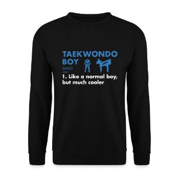 Sport Boy Definition Taekwondo - Unisex Sweatshirt - black - Front - Alina (178cm) & Michal (187cm)